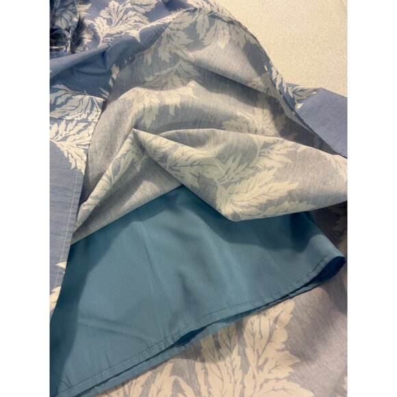 Stitch Drop Blue Floral Tie Front Cotton Midi Dress Medium - Picture 7 of 8